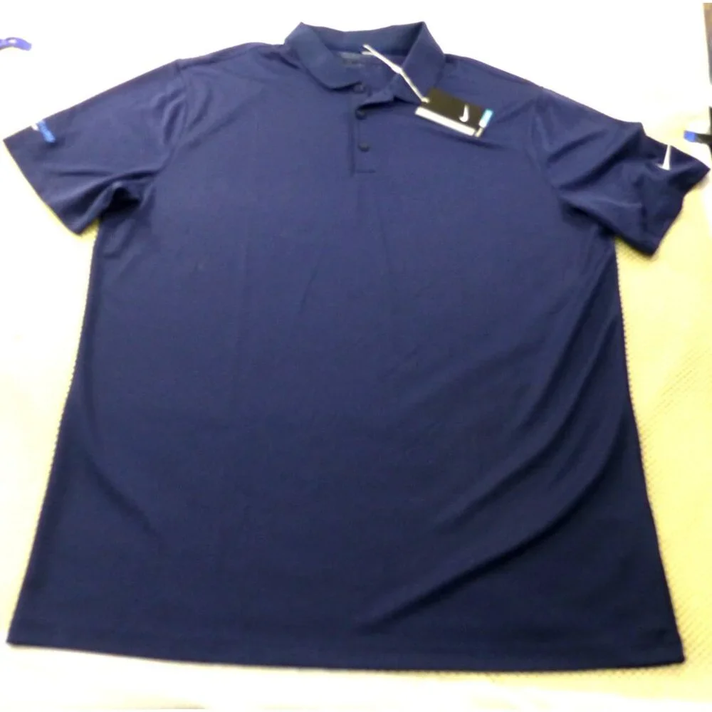 NWT Nike Golf Dri-Fit Navy Polo XL Eric Trump Foundation‎ Embroidery Mens Shirt
